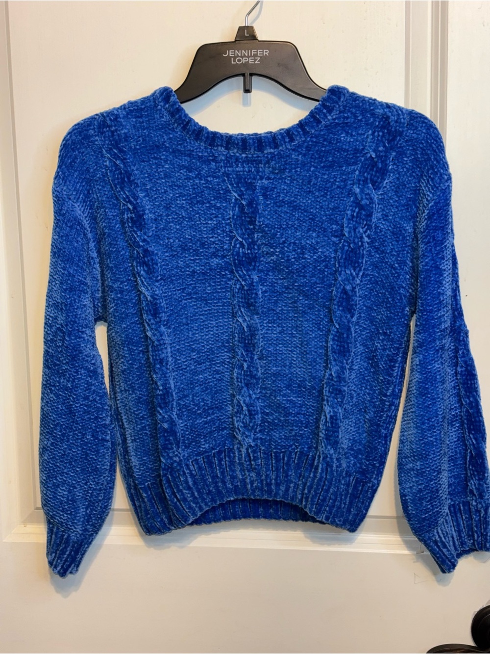 Jessica Simpson Royal Blue Cable Chenille Sweater